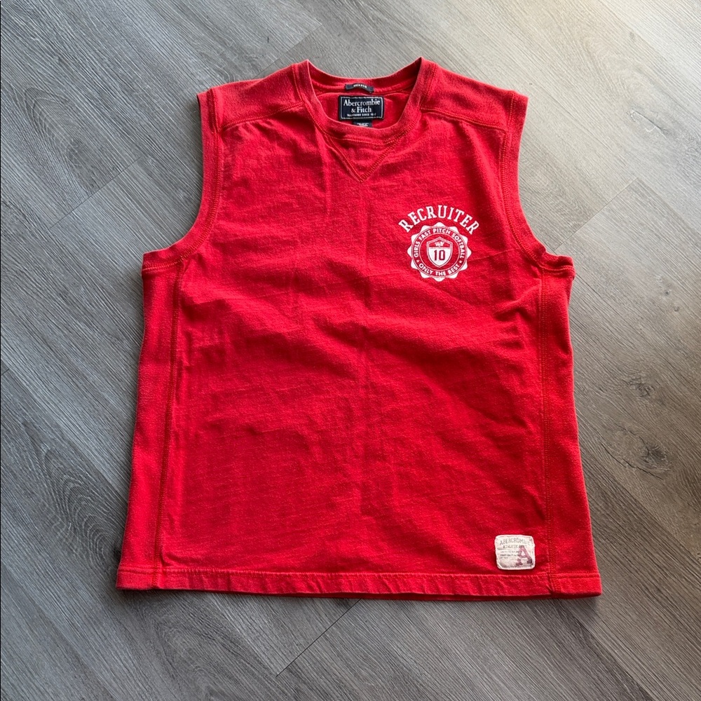 Abercrombie & Fitch Vintage Vibrant Red sleeveless Tee